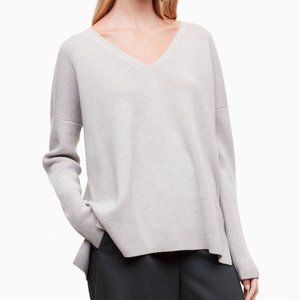 Aritzia Babaton Huston Sweater in Heather Light Grey